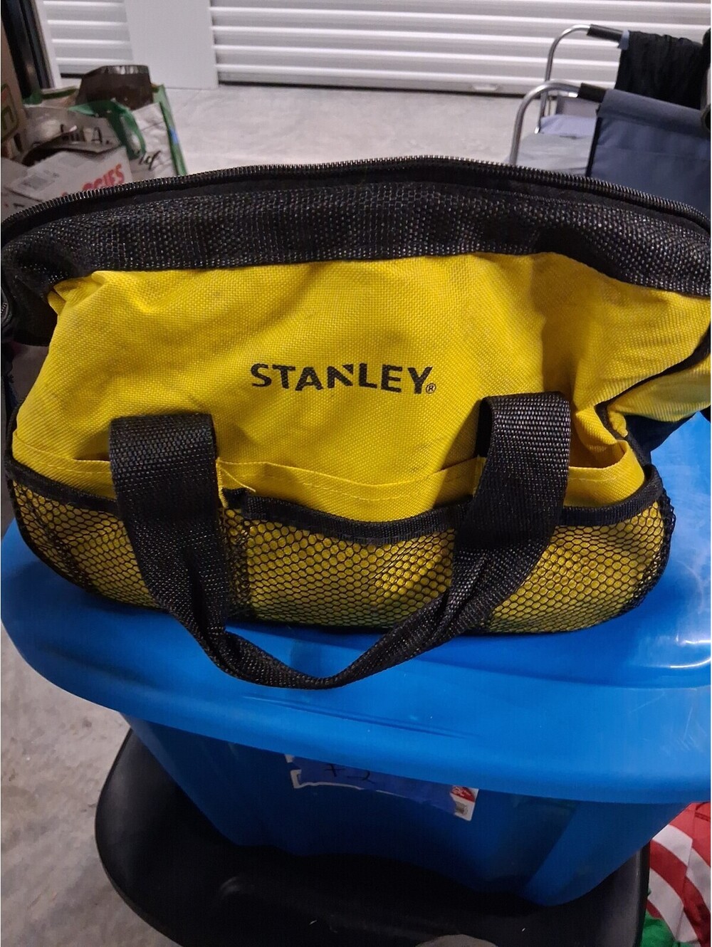16" Stanley Polyester Water Resistant Tool Bag Filled With Used Tools